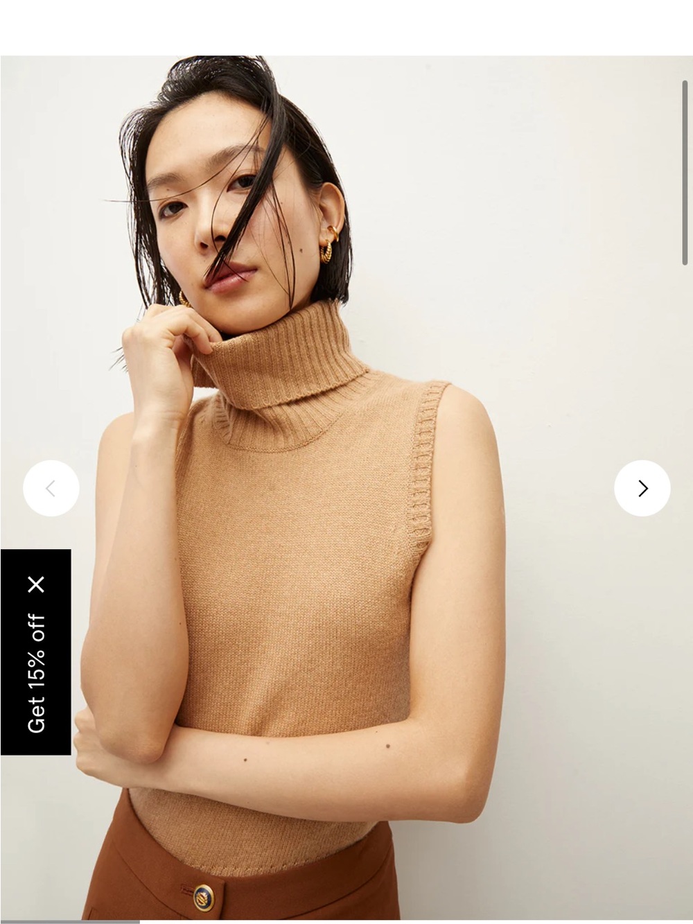 NWOT Veronica Beard CAMEL MAZZY CASHMERE TURTLENECK SWEATER Size XS